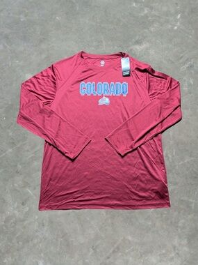 ☀️ Colorado Avalanche NHL Hockey Long Sleeve Graphic Tee NWT Maroon